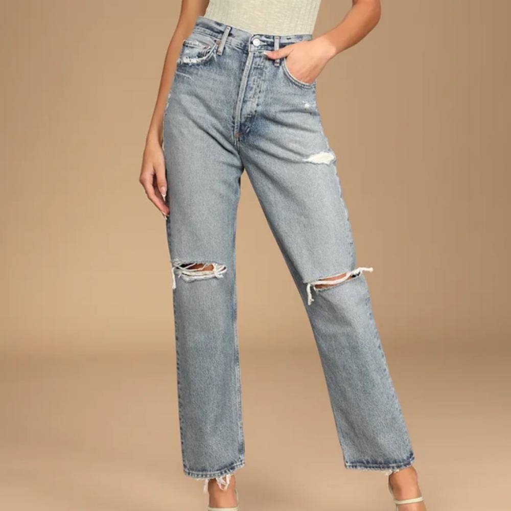 AGOLDE 90's Loose Fit Distressed Jeans
